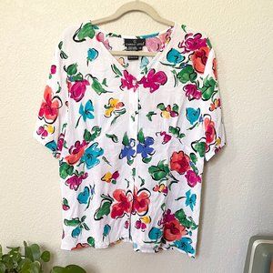 Vintage Floral Blouse